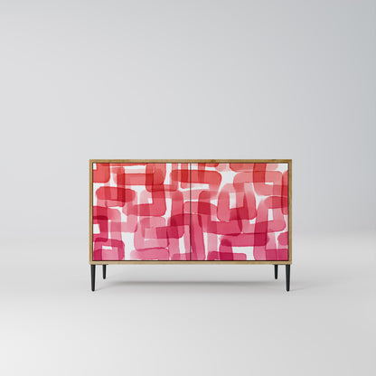 KALEIDOSCOPIC CUBISM 2-Door Sideboard in Oak Effect