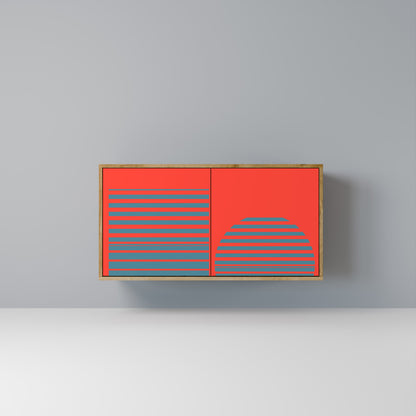 RISING GEOMETRY STARS 2-Door Sideboard in Oak Effect