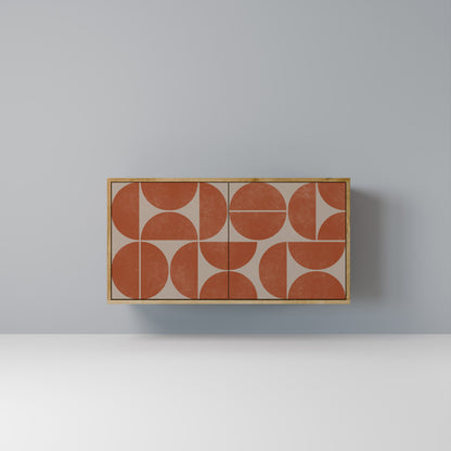 Credenza REPETITION COMPULSION a 2 ante in effetto rovere