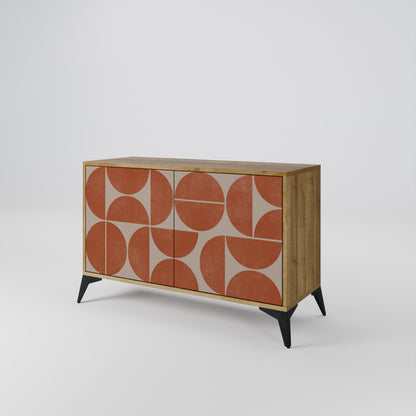 Credenza REPETITION COMPULSION a 2 ante in effetto rovere