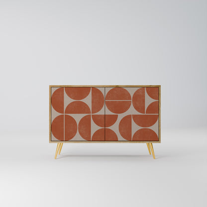 Credenza REPETITION COMPULSION a 2 ante in effetto rovere