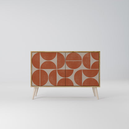 Credenza REPETITION COMPULSION a 2 ante in effetto rovere