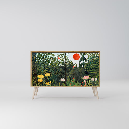 Credenza a 2 ante VIRGIN FOREST WITH SUNSET in effetto rovere