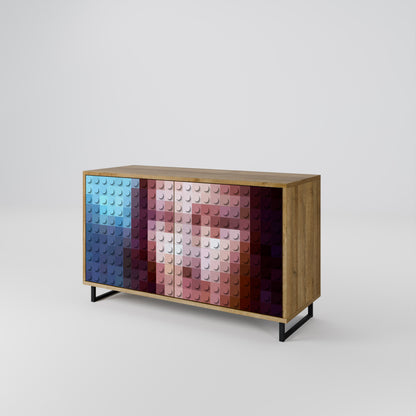 CONSTRUCTIVE ART 2-Door Sideboard in Oak Effect