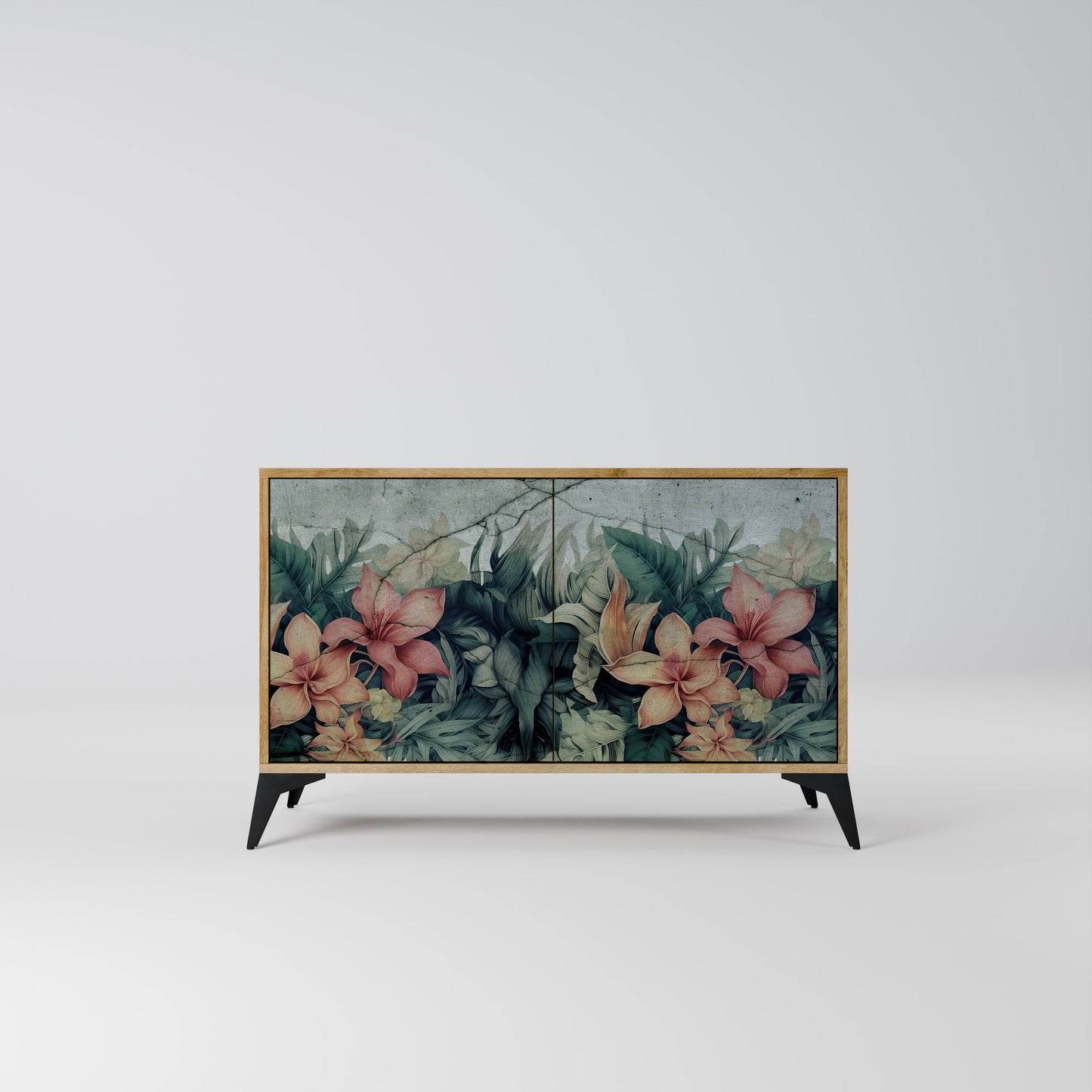 Credenza a 2 ante HEAVENLY BLOOM effetto rovere