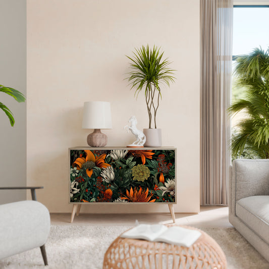 Credenza a 2 ante MIDNIGHT SPROUT in effetto rovere