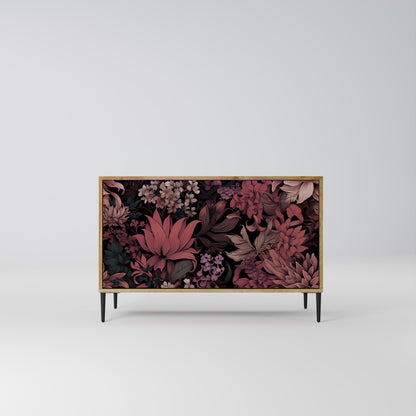 Credenza a 2 ante FLORAL WHISPER in effetto rovere