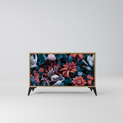Credenza ETHEREAL BLOSSOMS a 2 ante in effetto rovere