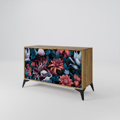 Credenza ETHEREAL BLOSSOMS a 2 ante in effetto rovere