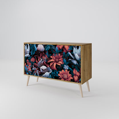 Credenza ETHEREAL BLOSSOMS a 2 ante in effetto rovere