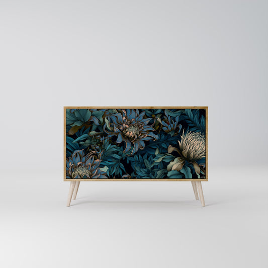 Credenza a 2 ante TWILIGHT BLOOM in effetto rovere