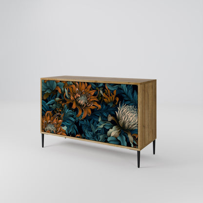 Credenza MORNING BLOOM a 2 ante effetto rovere