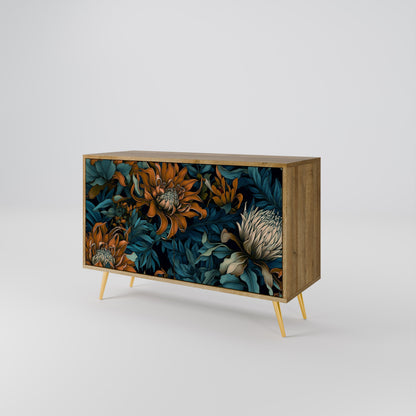 Credenza MORNING BLOOM a 2 ante effetto rovere