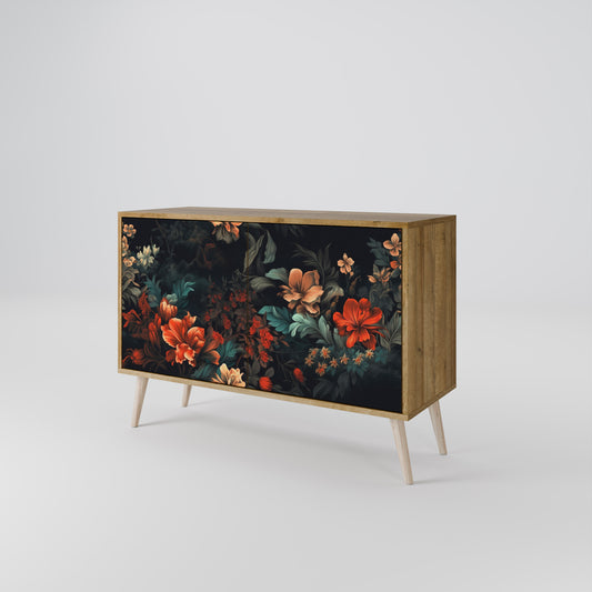 Credenza IMAGINARY BLOSSOM a 2 ante in effetto rovere
