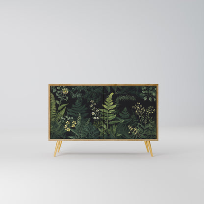 Credenza a 2 ante FERN FLOWERS in effetto rovere