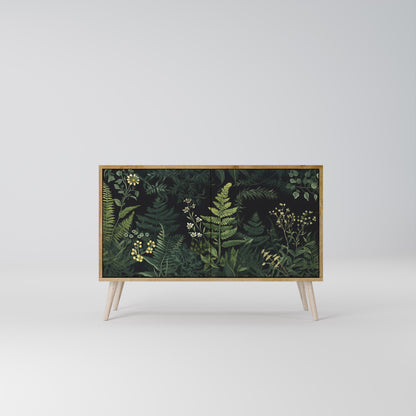 Credenza a 2 ante FERN FLOWERS in effetto rovere