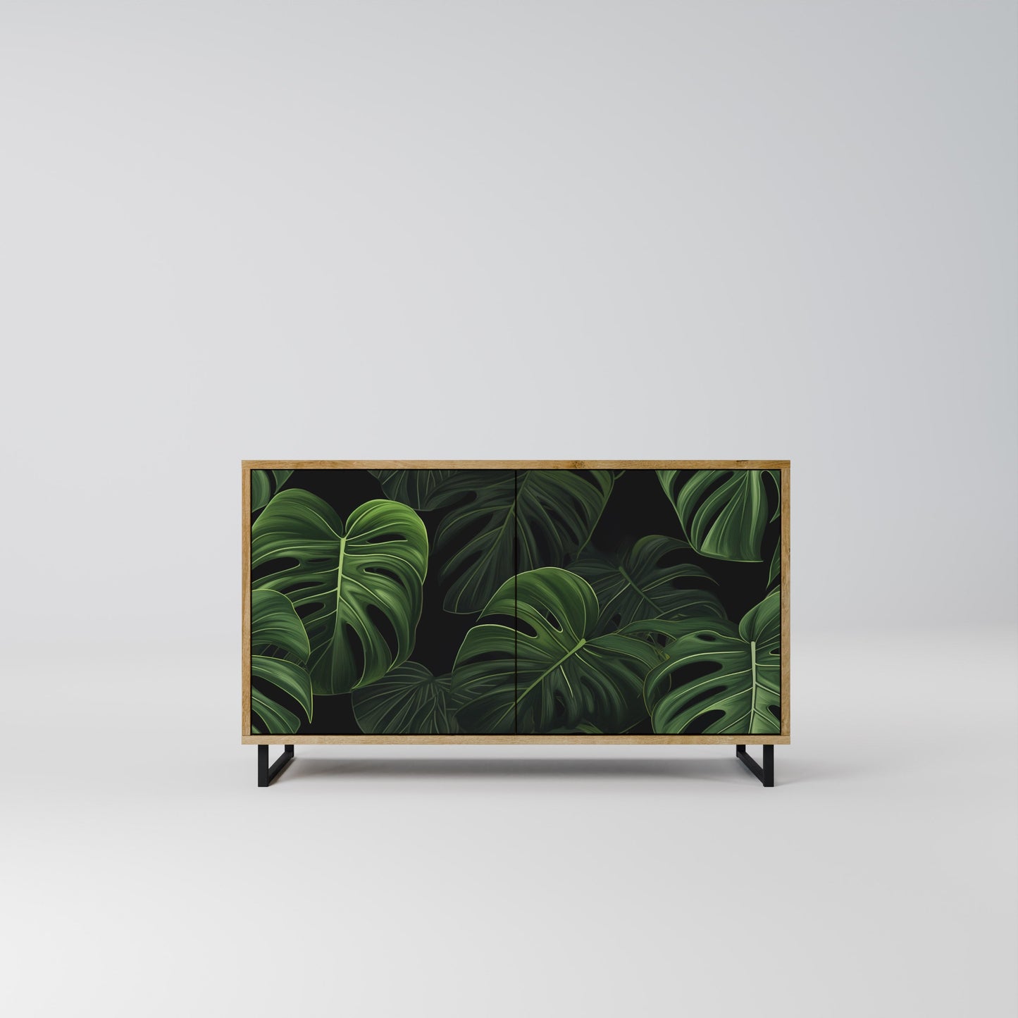 Credenza INFINITE MONSTERA a 2 ante effetto rovere