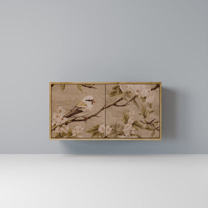 Credenza PETAL DISTINGUISH a 2 ante in effetto rovere