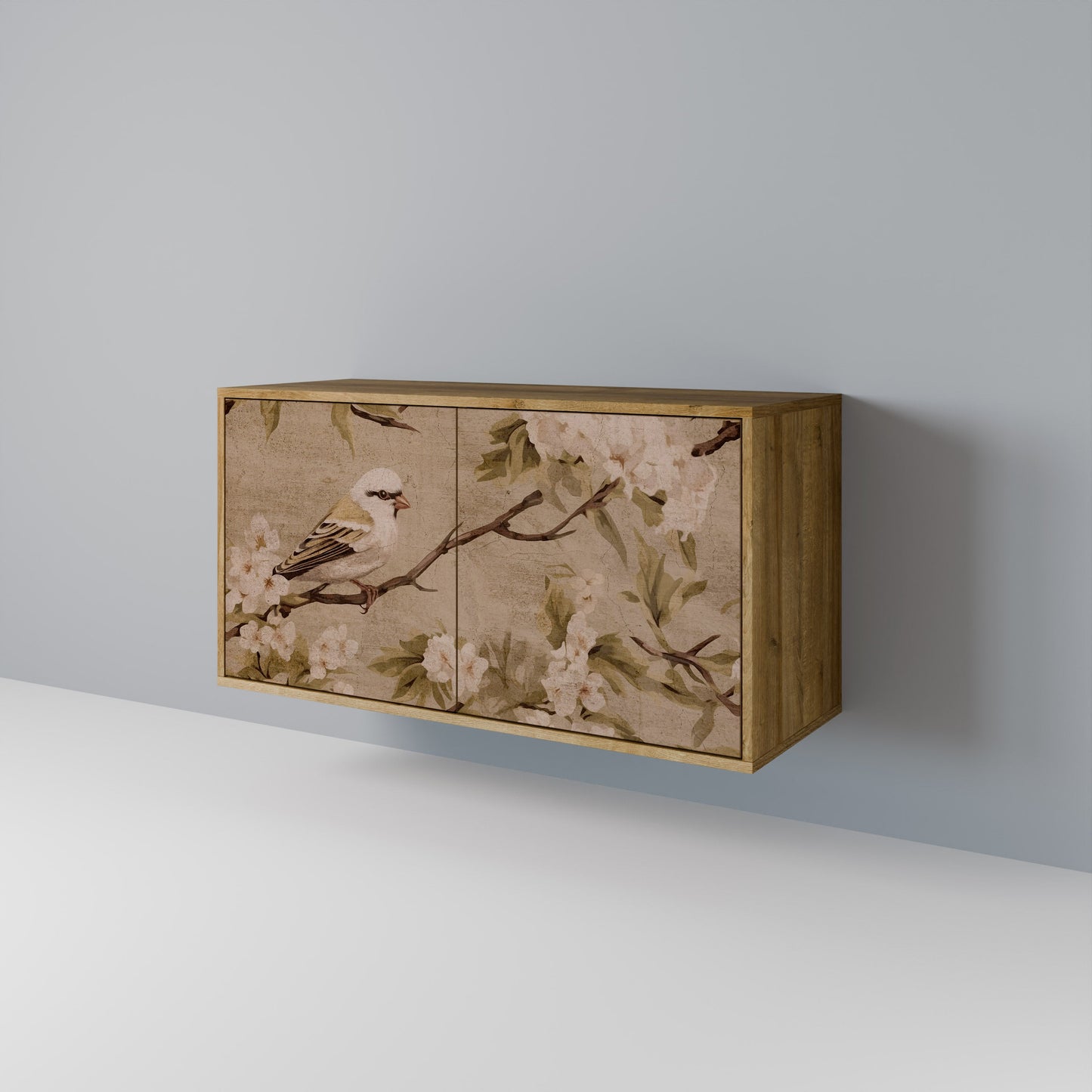 Credenza PETAL DISTINGUISH a 2 ante in effetto rovere
