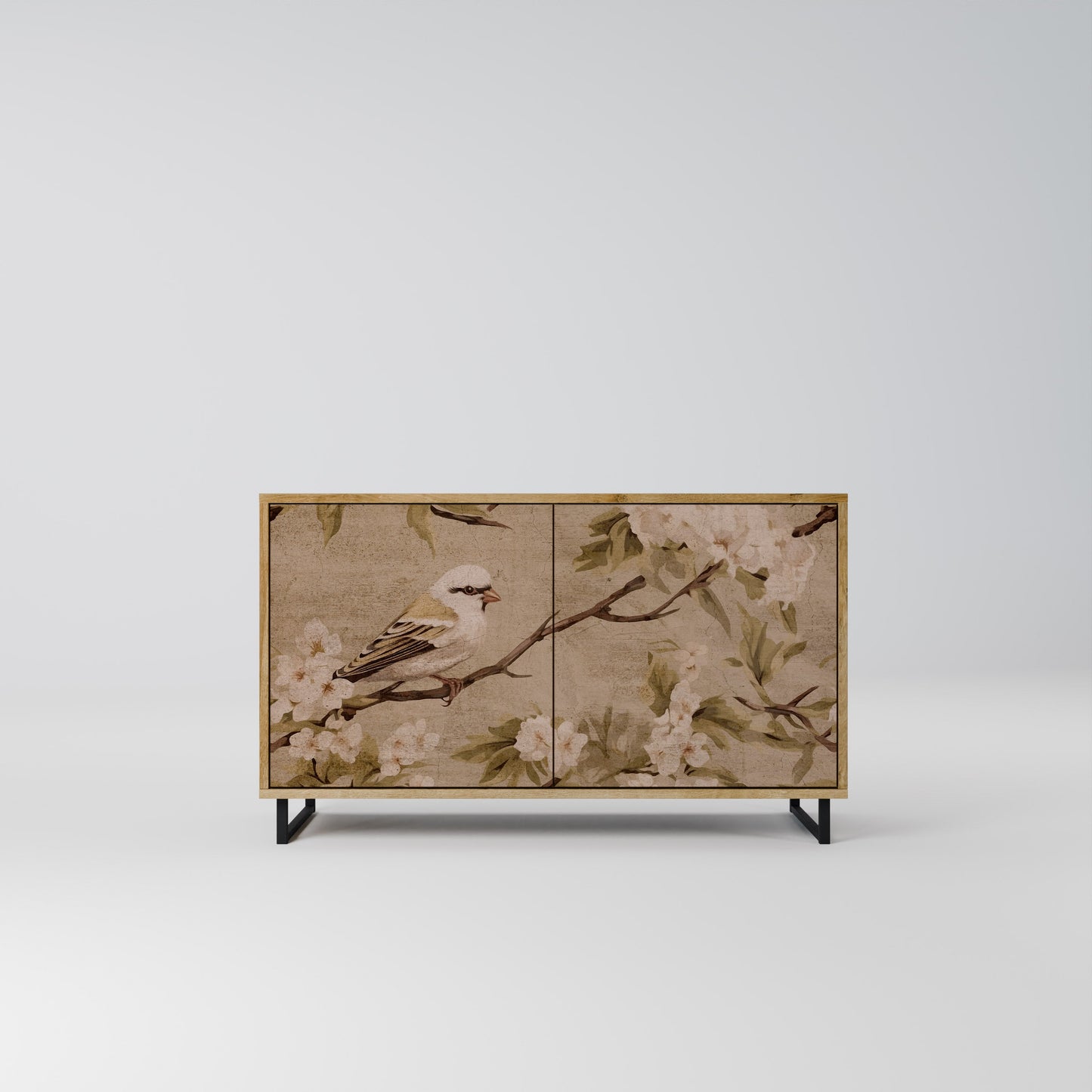 Credenza PETAL DISTINGUISH a 2 ante in effetto rovere
