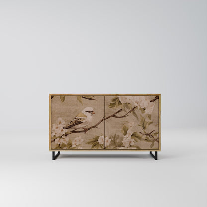 Credenza PETAL DISTINGUISH a 2 ante in effetto rovere