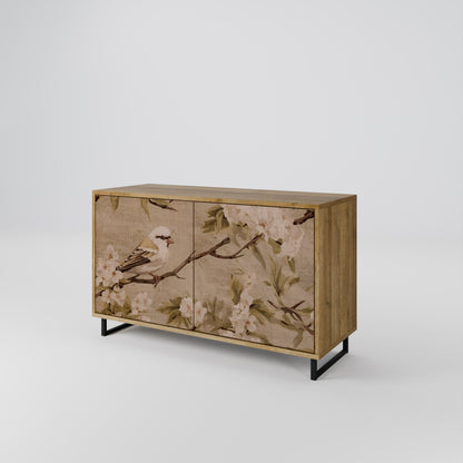 Credenza PETAL DISTINGUISH a 2 ante in effetto rovere