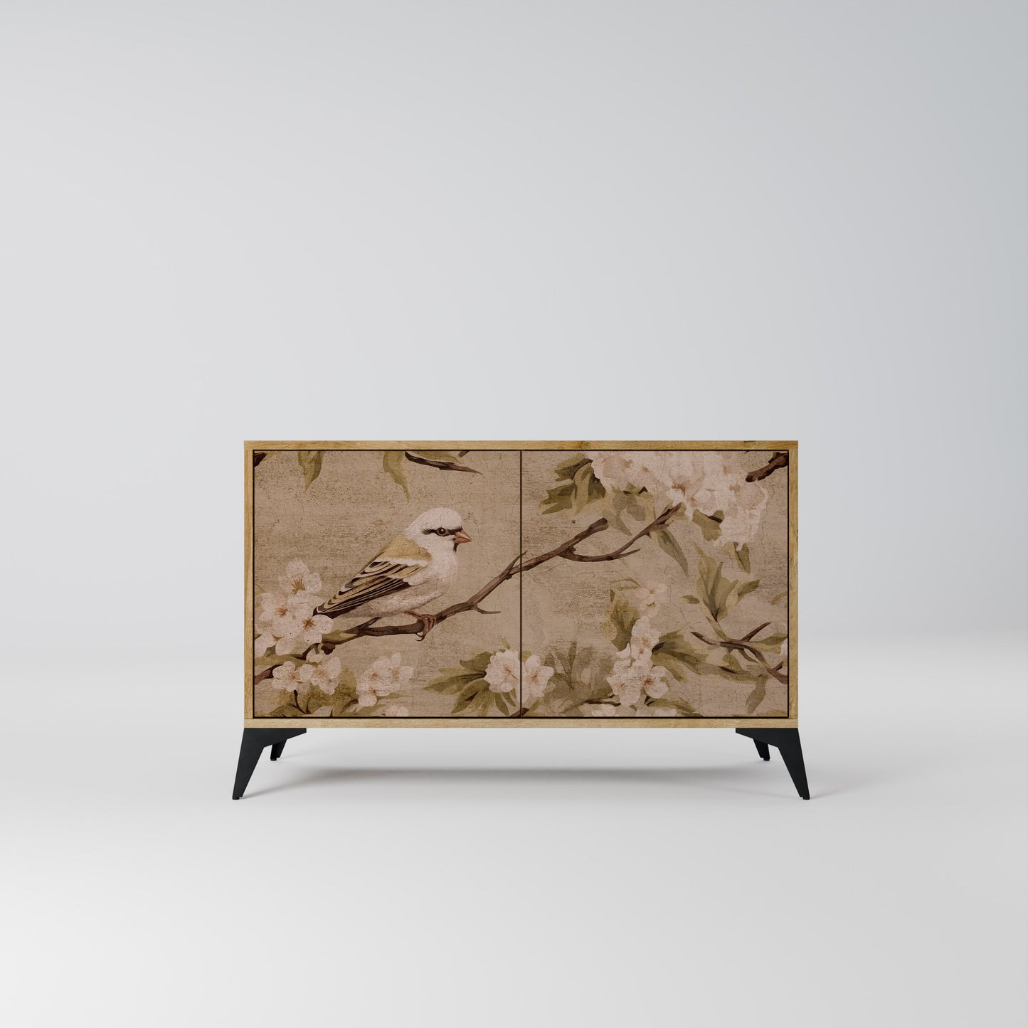 Credenza PETAL DISTINGUISH a 2 ante in effetto rovere
