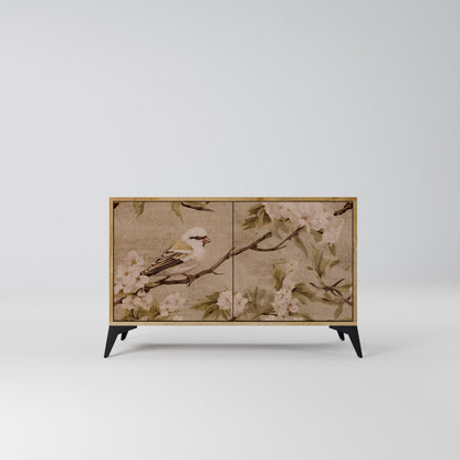 Credenza PETAL DISTINGUISH a 2 ante in effetto rovere