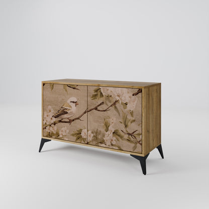 Credenza PETAL DISTINGUISH a 2 ante in effetto rovere
