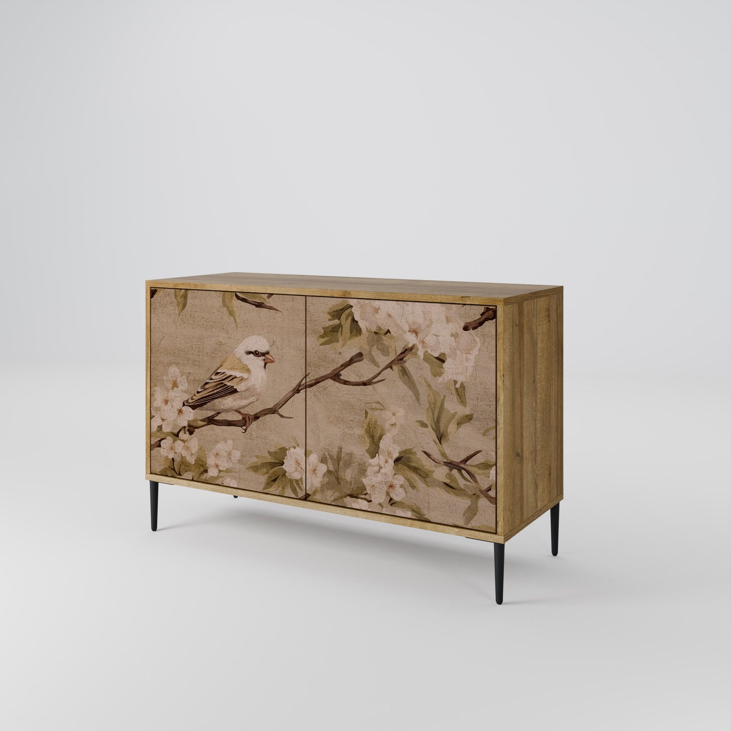 Credenza PETAL DISTINGUISH a 2 ante in effetto rovere