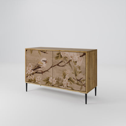 Credenza PETAL DISTINGUISH a 2 ante in effetto rovere