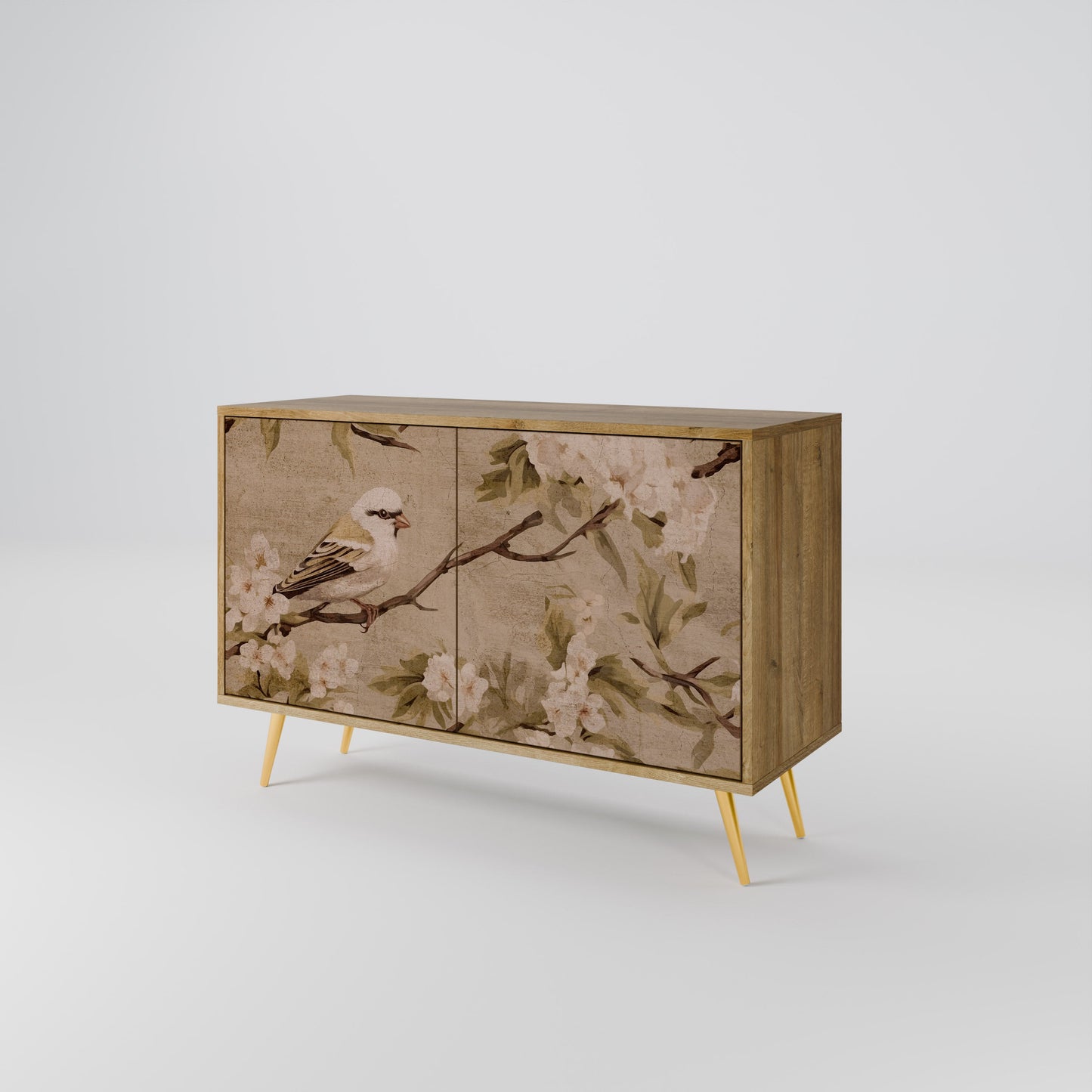 Credenza PETAL DISTINGUISH a 2 ante in effetto rovere