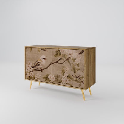 Credenza PETAL DISTINGUISH a 2 ante in effetto rovere