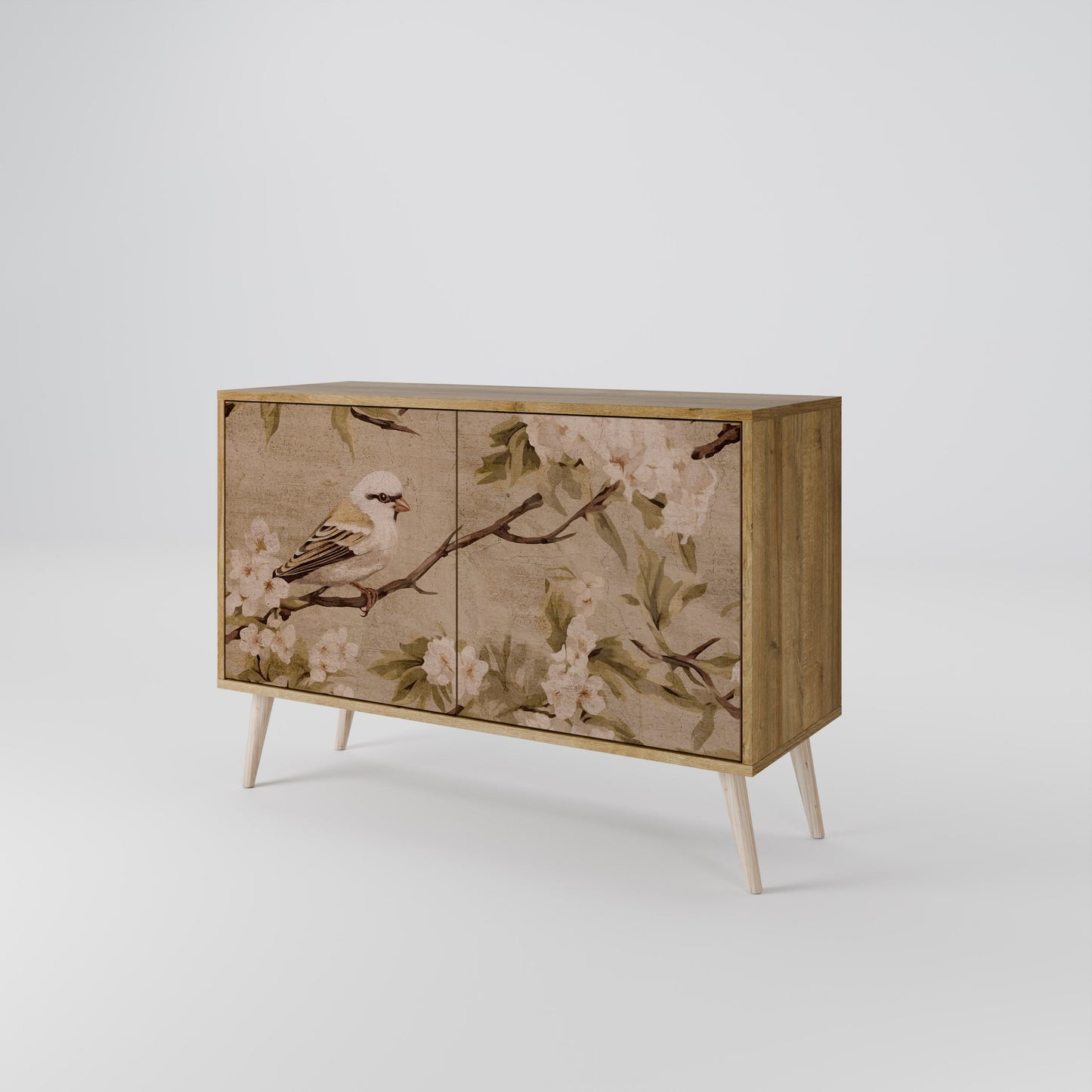 Credenza PETAL DISTINGUISH a 2 ante in effetto rovere