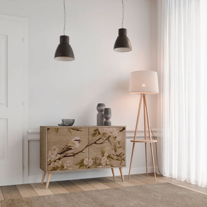 Credenza PETAL DISTINGUISH a 2 ante in effetto rovere