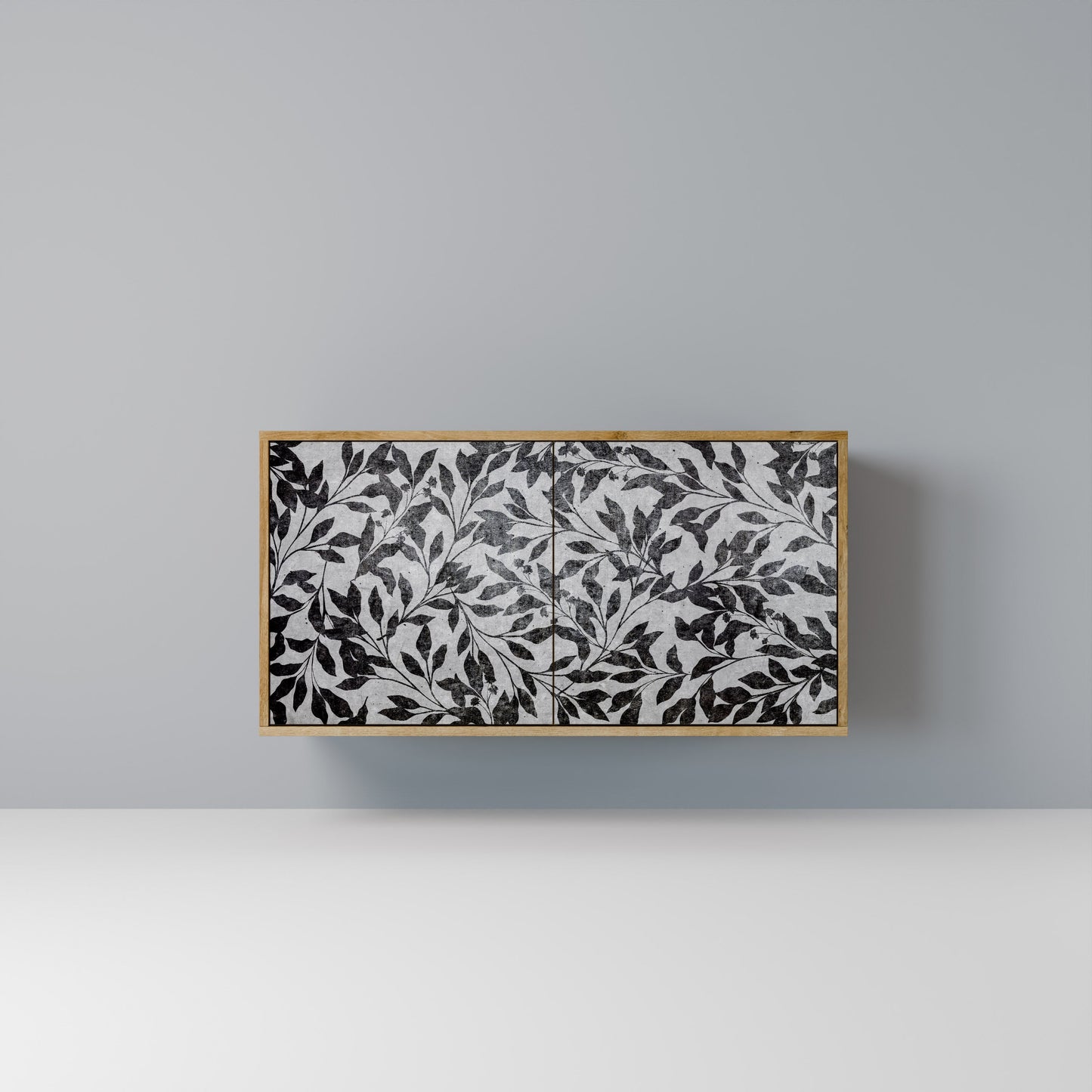 Credenza CHARCOAL SPROUT a 2 ante effetto rovere