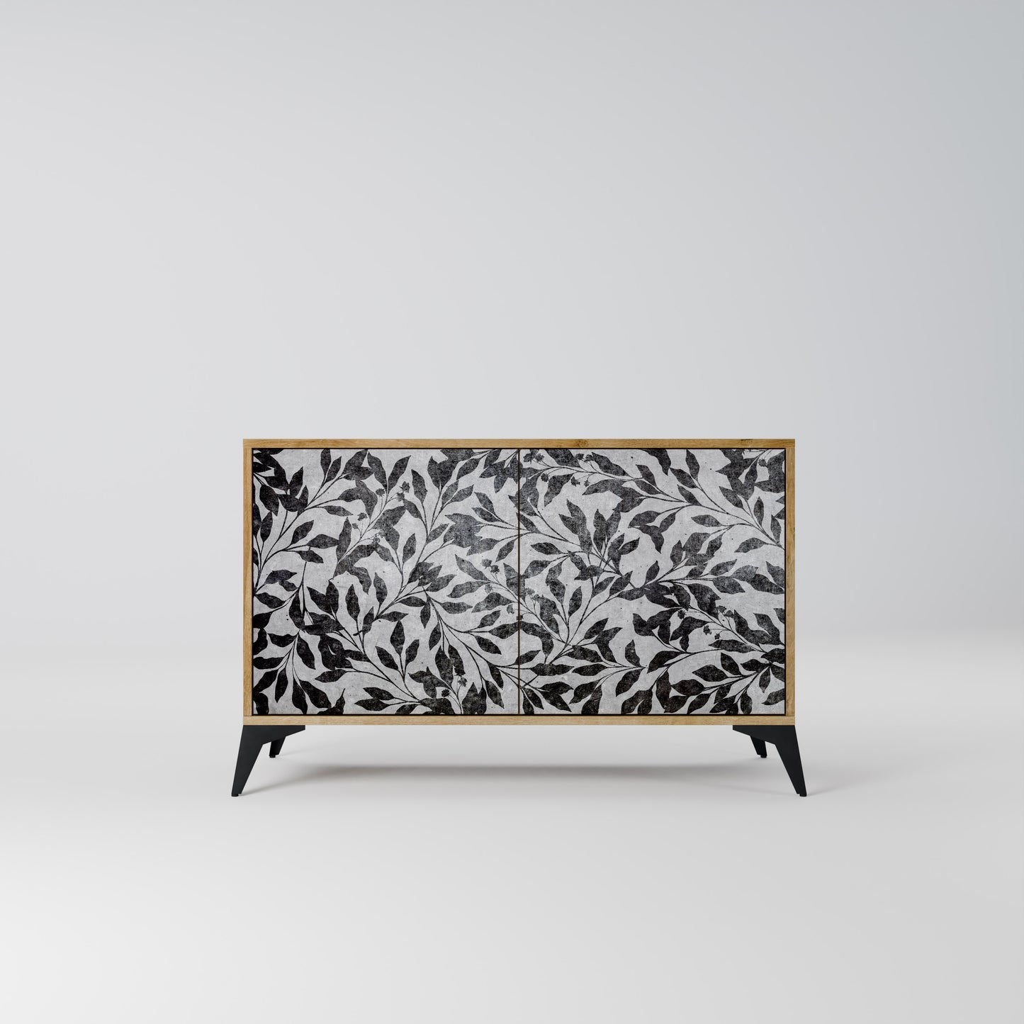Credenza CHARCOAL SPROUT a 2 ante effetto rovere
