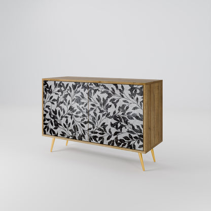 Credenza CHARCOAL SPROUT a 2 ante effetto rovere