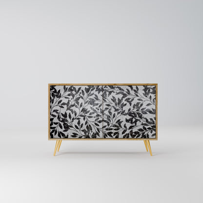Credenza CHARCOAL SPROUT a 2 ante effetto rovere