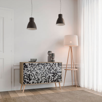 Credenza CHARCOAL SPROUT a 2 ante effetto rovere