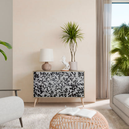 Credenza CHARCOAL SPROUT a 2 ante effetto rovere