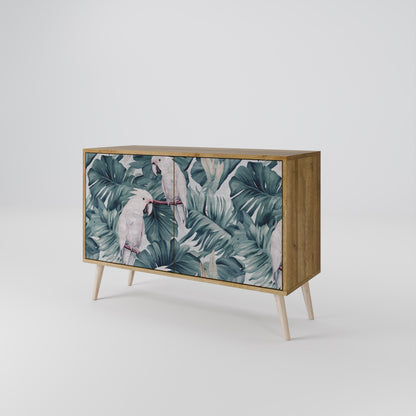 Credenza a 2 ante POPINJAY LOOK in effetto rovere