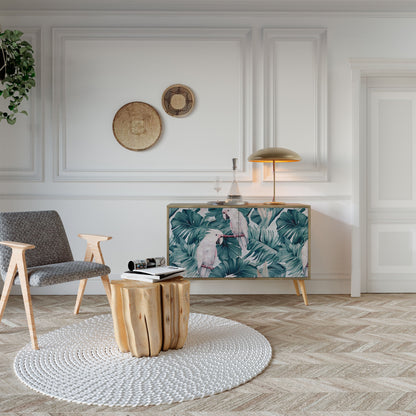 Credenza a 2 ante POPINJAY LOOK in effetto rovere
