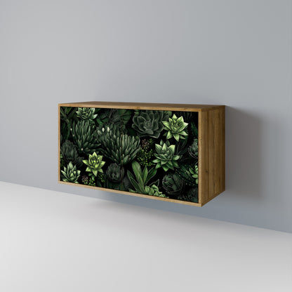 Credenza a 2 ante SUCCULENT JUNGLE in effetto rovere