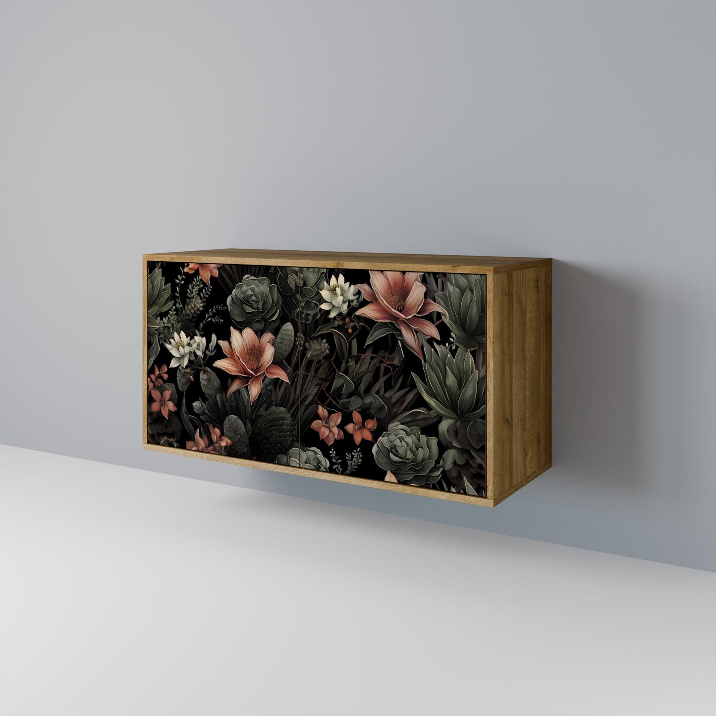 Credenza a 2 ante SECRET VERDURE in effetto rovere