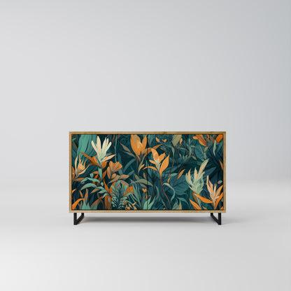 Credenza FLORAL SERENITY a 2 ante in effetto rovere