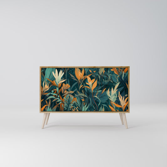 Credenza FLORAL SERENITY a 2 ante in effetto rovere