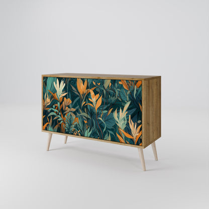 Credenza FLORAL SERENITY a 2 ante in effetto rovere