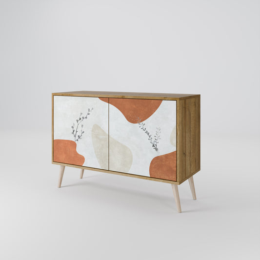 Credenza TRANQUIL TWIG a 2 ante in effetto rovere