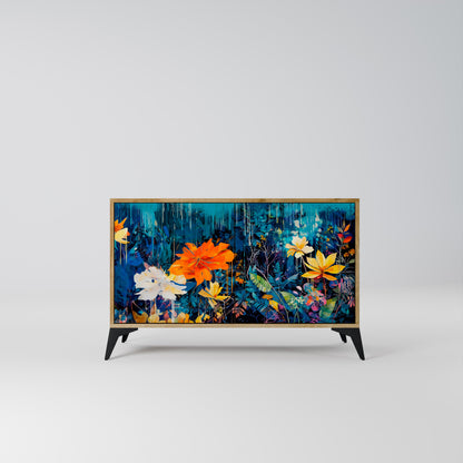Credenza a 2 ante MIDNIGHT BLOSSOM in effetto rovere
